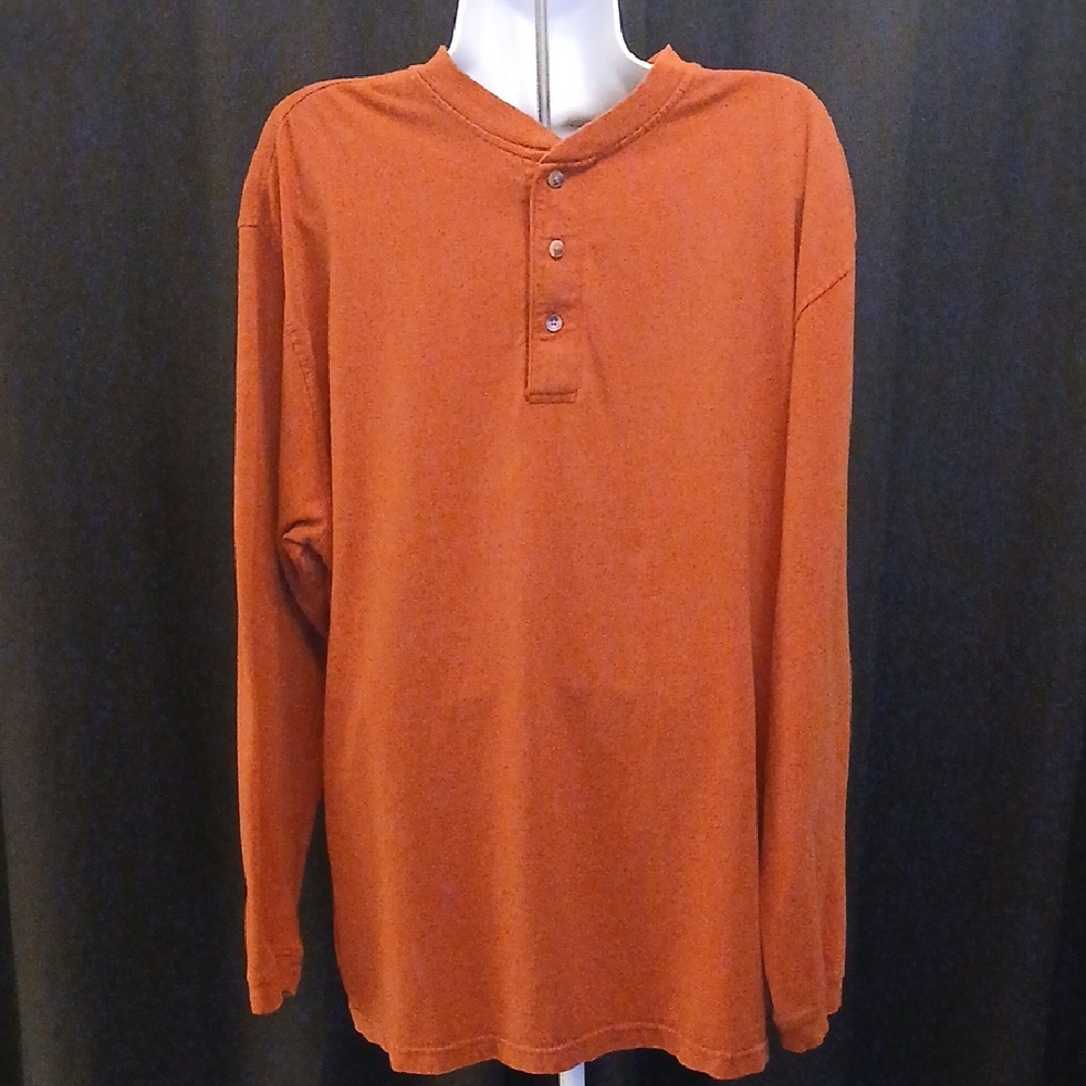 Puritan Men's Burnt Orange Long Sleeve Shirt